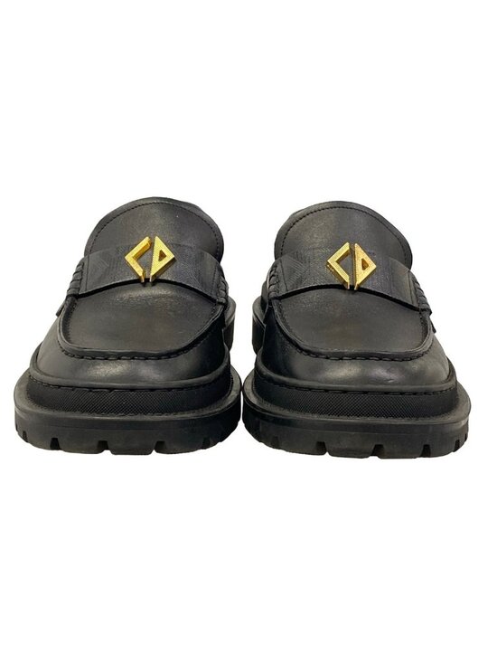 Dior Loafers 40 CD Diamond Leather Black Gold main image 5